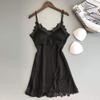 WILLBEST Women's Sexy Lingerie XXL Set, Black Babydoll, Open-Crotch, Garter Belt and Supportive Bustier view 4