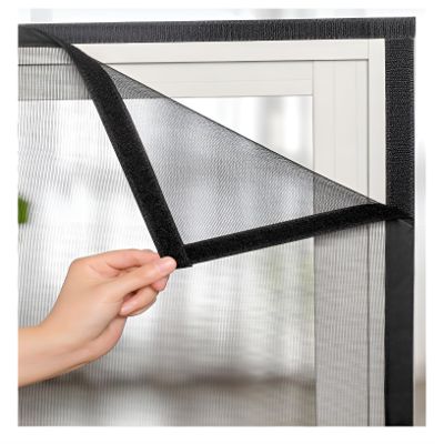 Drill-Free Stainless Steel Cat-Proof Window Screen with Self-Adhesive Hook-and-Loop Tape
