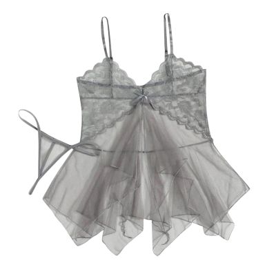 WILLBEST Women's Sexy Lingerie XXL Set, Blue Babydoll with Underwire Bra Bustier, Boxer Shorts and Straps, Size Chart