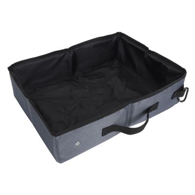 Foldable Reusable Cat Litter Box, 600D Oxford Fabric, Easy to Clean, for Road Trips (S)