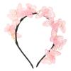 Decorative Butterfly Headband for Women, Pink Plastic, Party view 1