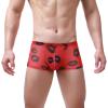 Kielsjajd Men's Black Boxers – Sexy Lip-Print Transparent Mesh Shorts view 1