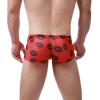 Kielsjajd Men's Black Boxers – Sexy Lip-Print Transparent Mesh Shorts view 2