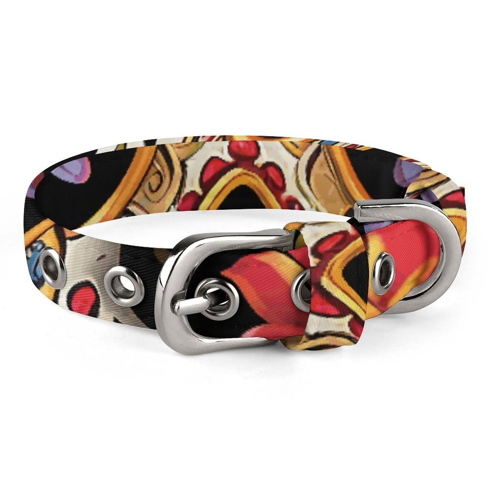 WYUSPGK Cute Cat Collar, Sugar Skulls1 Pattern, Breakaway Clasp, Customizable, for Small and Medium Dogs