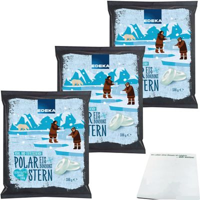 Edeka Ice Pops, Cool and Refreshing, 3-Pack (3 x 200 g) + Usy Block