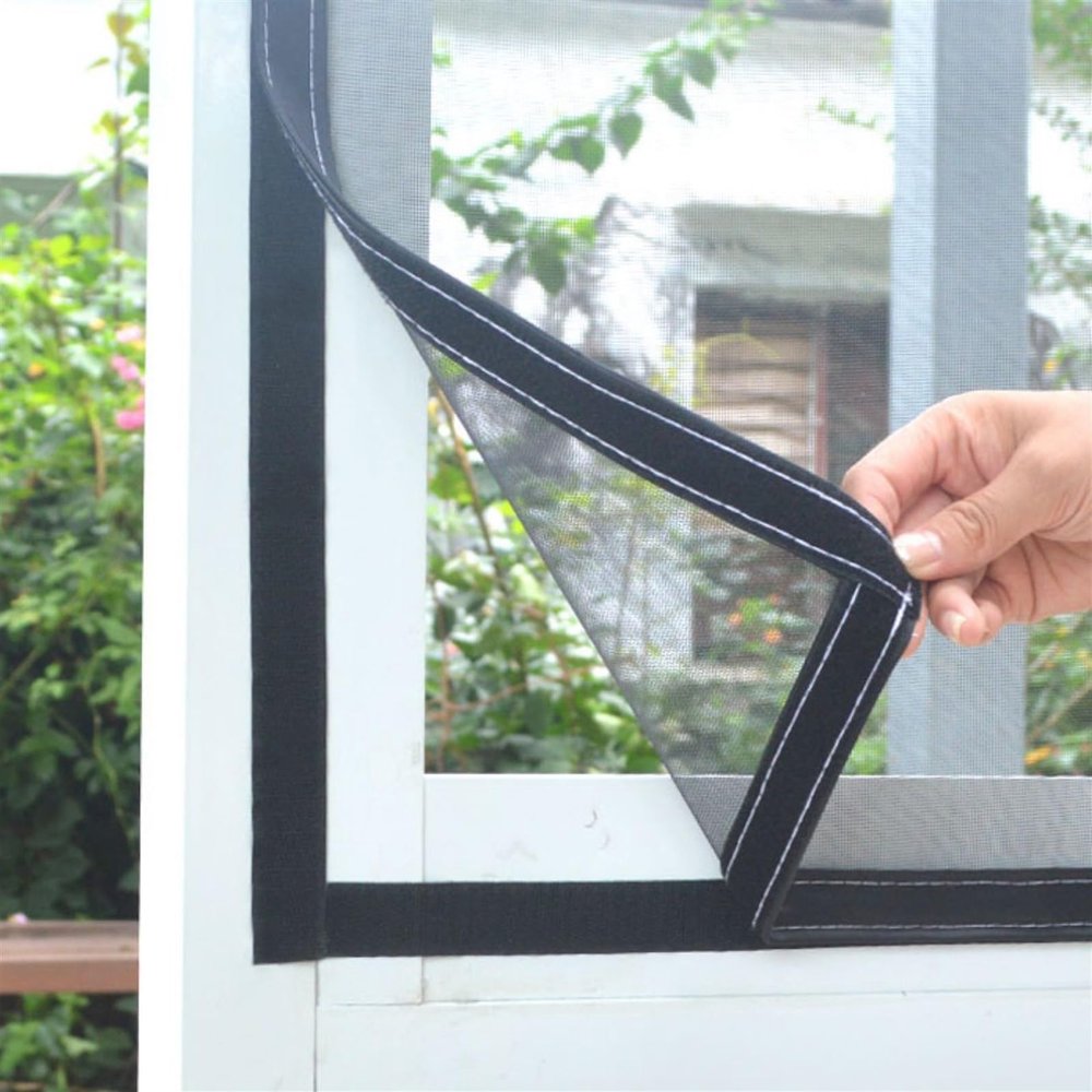 Cat-Proof Stainless Steel Window Screen with Self-Adhesive Tape, Transparent Balcony Netting (Color: Gr...)