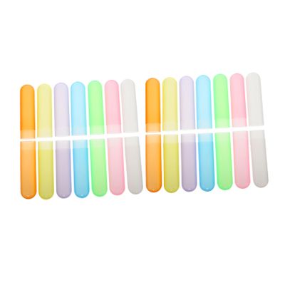 TOVINANNA 14-Piece PP Toothbrush Cases, Lightweight and Leak-Resistant, Portable for Travel and Bathroom, Random Color