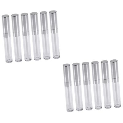 TOVINANNA 12 Empty Lip Gloss Tubes, Travel-Size Clear Containers with Wands