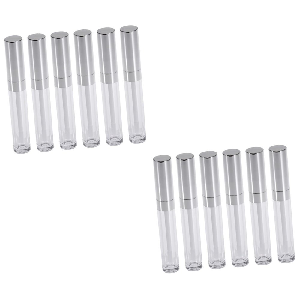 TOVINANNA 12 Empty Lip Gloss Tubes, Travel-Size Clear Containers with Wands
