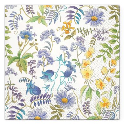 Homa Set of 20 3-Ply Paper Napkins, 33 x 33 cm, Spring Flowers