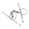 Horse Mouth Bit, Full-Cheek Snaffle with Ball Chain, 135 mm Stainless Steel view 2