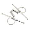 Horse Mouth Bit, Full-Cheek Snaffle with Ball Chain, 135 mm Stainless Steel view 3