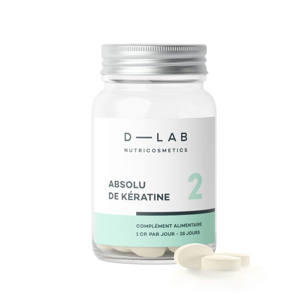 D-LAB Nutricosmetics Keratin-Absolu | 1 Month | Advanced Scalp Strengthening | Reduced Hair Loss | Thicker, Shinier Hair | Made in France