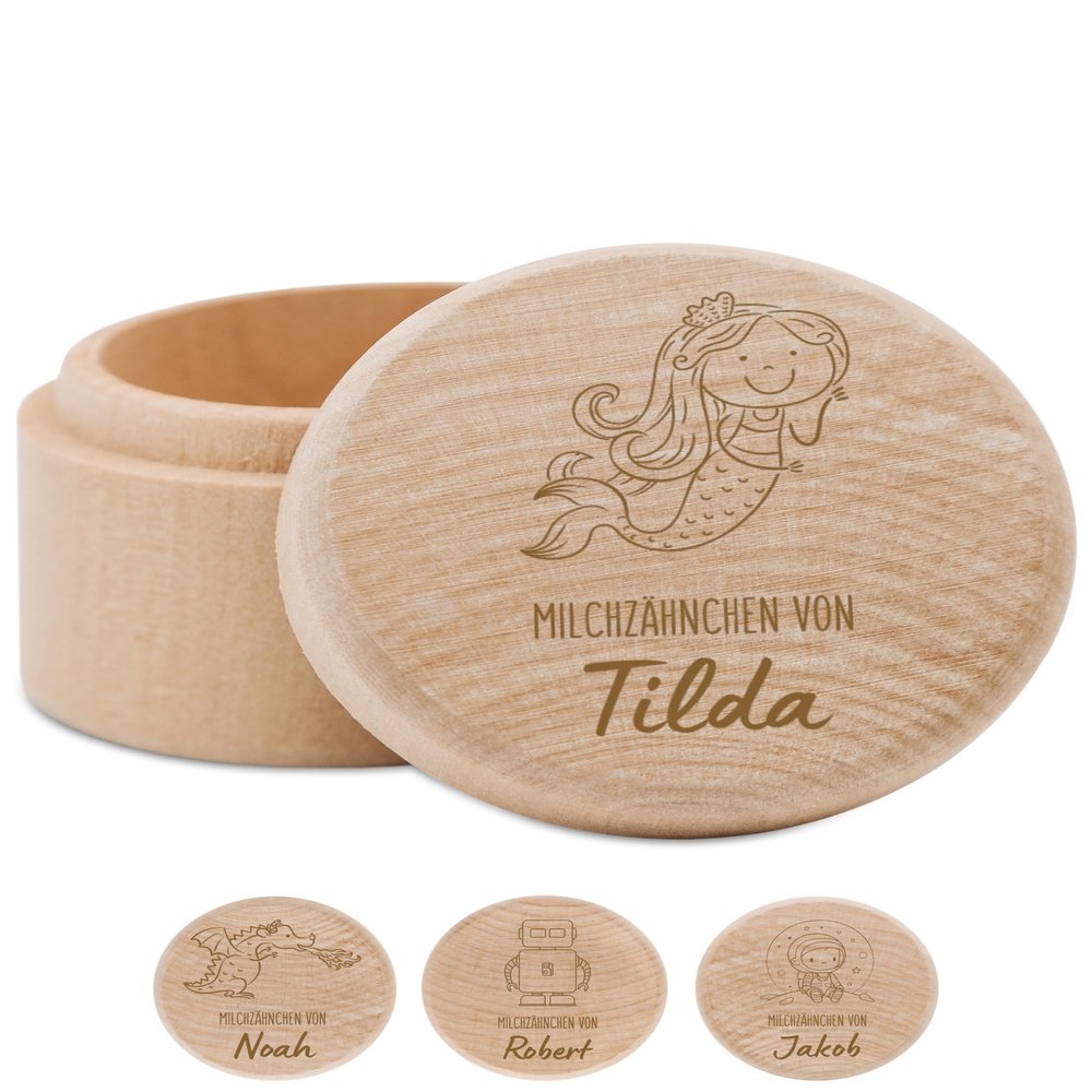 Brenfreunde Personalized Baby Tooth Box for Girls
