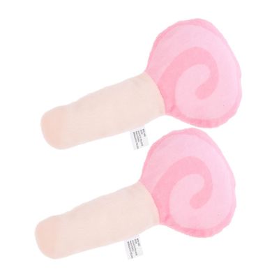 WOONEKY 2-Pack Cartoon Lollipop Chew Toy for Small Dogs