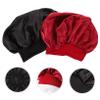 IWOWHERO 2-Pack Elastic Sleep Caps with Wide Hairbands, Silky Soft Hair Caps for Women view 4