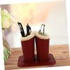 Alipis Leather Eyeglass Holder with Double Compartment, Open Design view 3