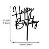 "Happy Birthday" Cake Topper, Acrylic, Black, 7-Piece Set view 2
