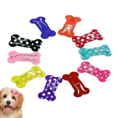 Dog Bone Snap Hair Clips - 10 Pack