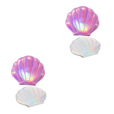 FOMIYES 4-Pack Shell-Shaped Folding Makeup Mirrors