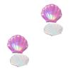 FOMIYES 4-Pack Shell-Shaped Folding Makeup Mirrors view 1