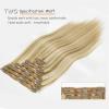 120 g Human Hair Clip-In Extensions, P8/613 Balayage view 4