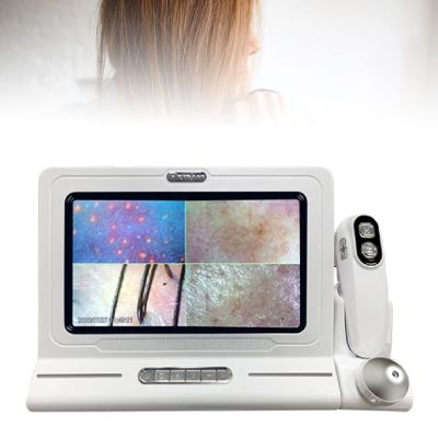 PLABNK 11-Inch Skin & Hair Analyzer, Wireless Wi-Fi Scalp & Hair Follicle Detector, 50x/200x Magnification, White