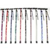 UYDJAKX Folding Walking Cane with Floral Print, Adjustable Height, Rubber Tip and Light Star view 3