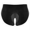 Oyolan Women's Ouvert Thong, High-Waisted Open-Crotch Lingerie, Black, M view 4
