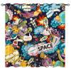 YUANZU Cosmos Rocket Planet Star Blackout Curtains for Kids' Room, 2 Panels, 160 x 132 cm view 1