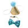 Hohopeti Lovely Dog Birthday Hat Set with Adjustable Bow Tie view 1