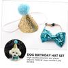 Hohopeti Lovely Dog Birthday Hat Set with Adjustable Bow Tie view 2