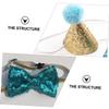 Hohopeti Lovely Dog Birthday Hat Set with Adjustable Bow Tie view 3