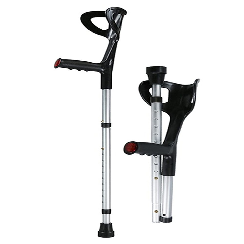 Star Folding Elbow Crutch with Soft Grip, 10-Position Height Adjustment