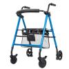 Senior Walker, Sit-to-Walk, Lightweight Folding, Multifunctional Four-Wheel Walking Aid with Universal Wheels view 1