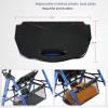 Senior Walker, Sit-to-Walk, Lightweight Folding, Multifunctional Four-Wheel Walking Aid with Universal Wheels view 3