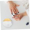 Gold Ceramic Manicure Palette with Marble Look for Nail Samples view 3