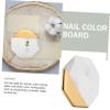 Gold Ceramic Manicure Palette with Marble Look for Nail Samples view 4