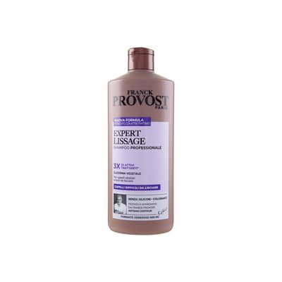 Franck Provost Expert Lissage Professional Shampoo for Wavy Hair, Moisturizing, with Plant-Based Glycerin, 500 ml