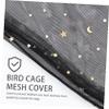 Yardwe 2-Piece Bird Cage Protective Net, Breathable and Elastic, Adjustable Design for Floors and Handling, Suitable for Parrot and Small Animal Cages view 3