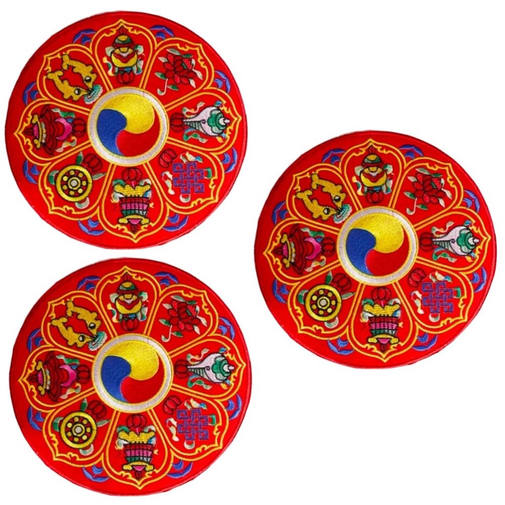 Abaodam 3-Piece Singing Bowl Cushion Set for Tibetan Singing Bowls