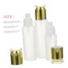 Refillable Glass Pump Dispensers, 3-Pack, 100 mL, Gold view 4
