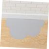 INOOMP 3-Piece Pet Feeding Mat, Food-Grade Silicone, Non-Slip, Cute Cloud Design, Protects Against Messes, for Dogs and Cats, Light Gray view 4