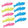 Sosoport Dog Chew Toys, Fishbone Shape for Teeth Cleaning, 9-Piece TPR Set view 1