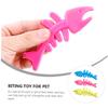 Sosoport Dog Chew Toys, Fishbone Shape for Teeth Cleaning, 9-Piece TPR Set view 2