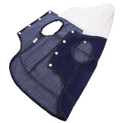 BESPORTBLE Denim Dog Vest with Knit Hat - XXL