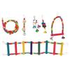 Yardwe Parrot Toy Set: Hanging Toy, Climbing Ladder, Perch, Swing and Balls for Parrots, Budgies and Cage Birds view 1