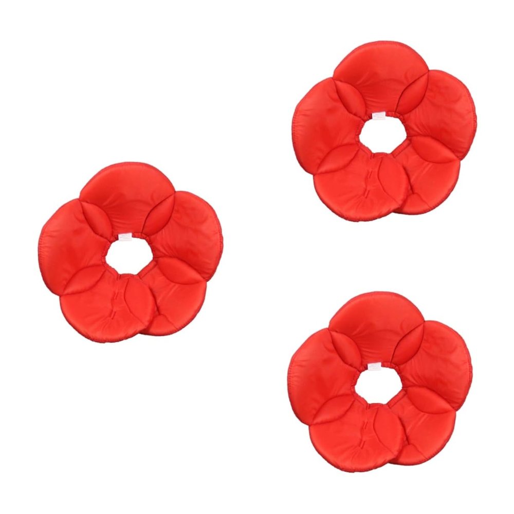 INOOMP 3-Pack Protective Recovery Collars for Dogs, Soft Red Flower Cone Collars