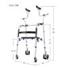Mobility Walker with Armrests, Support Pad, Height-Adjustable, Thick Aluminum Alloy, C Star of Light view 2