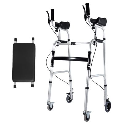 Senior Rollator, Upright Walking Aid, Folding Mobility Walker, C Star of Light